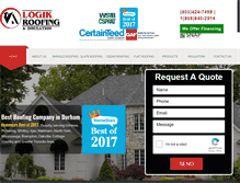 Tablet Screenshot of logikroofing.com